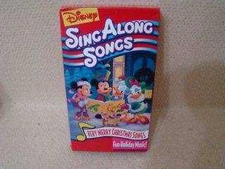 Disney Sing Along Songs Very Merry Christmas Fun Holiday Music VHS