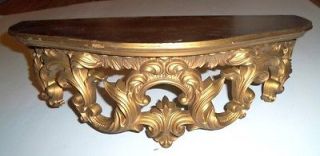 VTG TURNER MFG Wood & Plastic Hollywood Regency Baroque Gothic Gold 