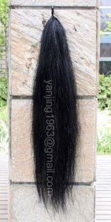   New Single Thickness Jet Black Horse Tail Extension 28 30 3/8Lb aB1H