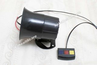 Motorcycle / Car Black DC12V 30W Loud Horn Hooter Alarm 3 Sound with 