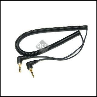   angle 2.5mm male to 2.5mm male headsfree audio coiled cable 5FT 1.5m