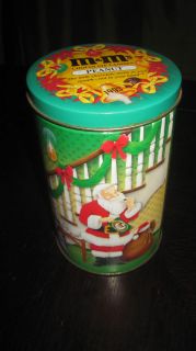 Vintage Peanut M&M Christmas Tin   1993 Holiday Classic Series 