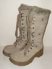 REPORT NEELY Womens Light Gray Suede Lace Up Fashion Boots Shoes 8.5 