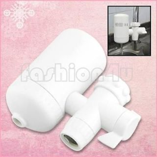 Home Cartridge Ceramic Faucet Tap Water Filter Purifier White