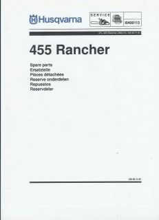 Husky 455 Rancher, Chain Saw Parts List (COPY)