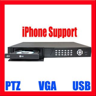 Ch Surveillance Security Network Remote Access DVR /w DVD Burner and 