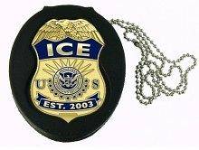 Immigration and Customs Enforcement Clip on/Hang Around Neck Badge 