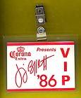 Jimmy Buffett 1986 GUEST VIP laminated backstage pass CORONA BEER