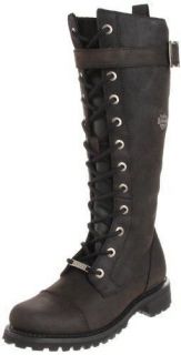 Harley Davidson Womens Savannah Lace Up Leather Riding Boots