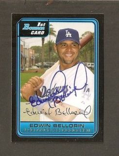 2006 Bowman Edwin Bellorin Rookie Auto Autograph COA Los Angeles 