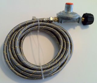   LP Regulator and 32 ft Braided Hose QCC1, Type 1, ACME Nut Connector