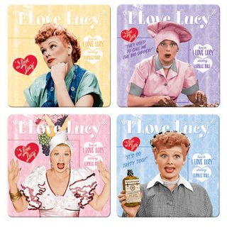 LOVE LUCY WOODEN COASTER SET of 4