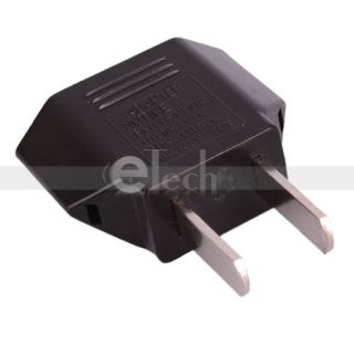 New Euro EU to US USA Power Plug Converter Adapter with Two Holes ABS 