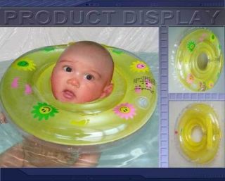 Yellow Baby INFANT Bath Swim Neck Float Safe Ring new 1