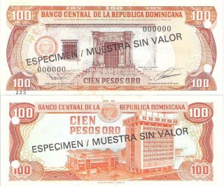 DOMINICAN REPUBLIC 100 Pesos Banknote World Money Currency BILL 