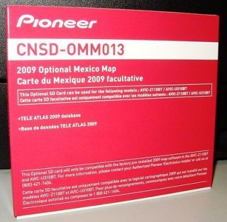 PIONEER NAVIGATION GPS SD MAP MEXICO UPDATE CNSD OMM013 CNSD0MM013