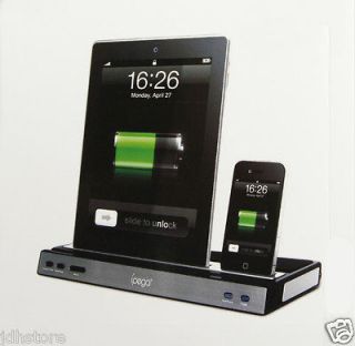   STATION CHARGER SPEAKER WITH DUAL CHARGER ADAPTER IPAD 2 IPHONE 4 4S