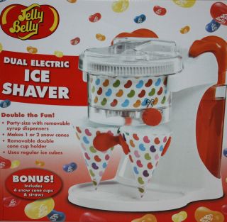 Jelly Belly Dual Electric Ice Shaver Snow Cone Cups & Straws JB15929 