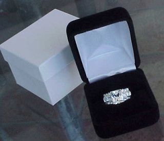   VELVET Domed WEDDING ENGAGEMENT RING Deluxe Presentation Gift Box