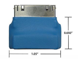 Dock Extender 30pin Adapter Blue Basic Single Deal for iPod All iPhone 