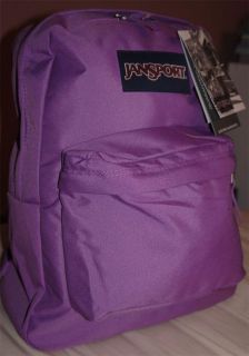 NWT Jansport Superbreak Medium Purple Slick Backpack 1550 cu. in. NEW 