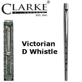 CLARKE VICTORIAN TIN PENNY WHISTLE   KEY OF D   INCLUDES GIFT BOX