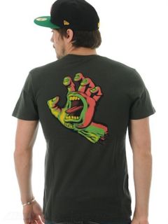 Santa Cruz Vintage Black Rasta Hand T Shirt