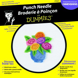 Dimensions Stitching for Dummies Punch Needle Embroidery Kit   Vase of 