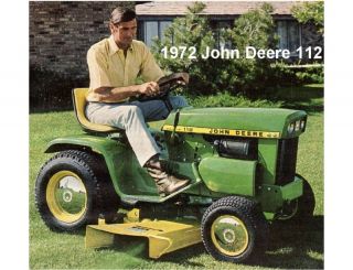 1972 John Deere Lawn Tractor 112 Refrigerator Magnet