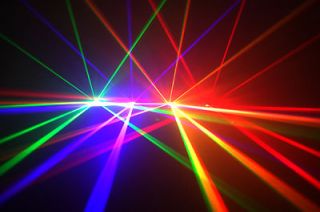   +Red+Yell​ow+Blue 4 Lens Stage Disco DJ DMX Laser beam Light Show