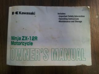 Kawasaki Ninja ZX12 R Owners Manual P/N 99987 1019 02