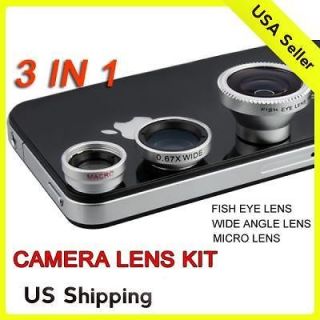   Lens + Wide Angle + Micro Lens Photo Kit Set for iPhone 4S 4G DC110