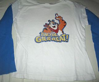 KELLOGGS Tony The Tiger Theyre Gr r reat LS white 2 fer Shirt womens 