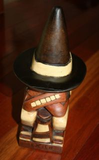 Hand Carved Wood Mexican Tequila Man 12