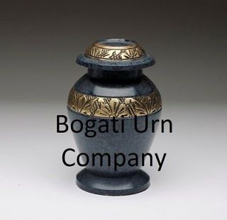 Beautiful Brass Keepsake Urn in Box Embassy Granite