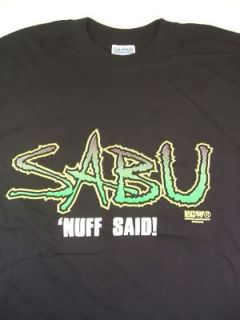 SABU Nuff Said Insanity ECW Authentic T shirt