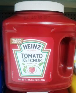 HEINZ TOMATO KETCHUP 114 OZ BOTTLE HUGE XL CONTAINER CATSUP 7.125 