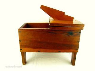 Shoe Shine Stand / Box   Left Top Wooden Handmade Vintage Project