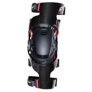 Fox Racing Pod MX K700 MX Knee Braces Pair Black and Red Size XLarge 