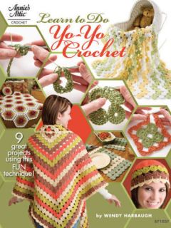   do Yo Yo Crochet Patterns Book Shawl Afghan Scarf Hat Baby Placemats