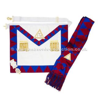 Skin Masonic Royal Arch Companions Apron, Sash & Jewel