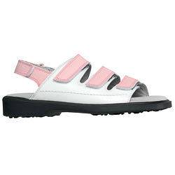 LADIES GOLF SHOES   SANDBAGGERS LUCY SANDALS PINK AND WHITE SIZE 9