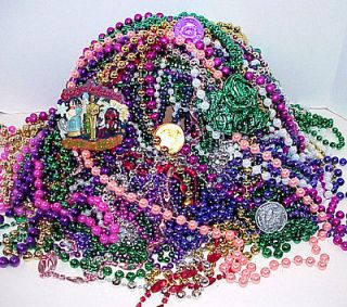 Big Set 144 Authentic New Orleans Mardi Gras Beads 12 Doz + Great 