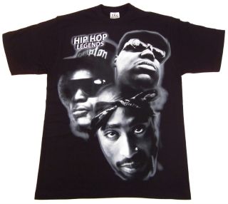 Hip Hop Legends T shirt EazyE Biggy Tupac Mens Adult M,L,XL,2XL,3XL 
