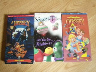 CHILDRENS VHS VEGGIE TALES, ODYSSEY also LITTLE MERMAID, DVD HANSEL 