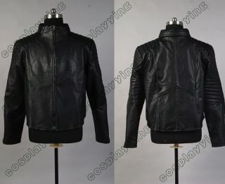 Batman Black Leather Shield Jacket Costume