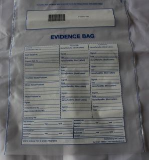 Law Enforcement Exhibit Evidence Bag Tamper Proof Large