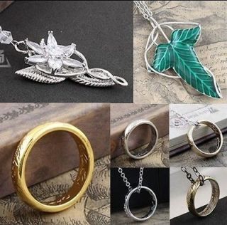   RINGS Jewelry Sets Elven Evenstar Leaf Brooch Rings Pendant Necklace