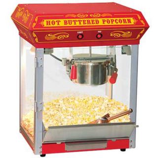 FunTime 4oz Red Bar Table Top Popcorn Popper Maker Machine   FT421CR