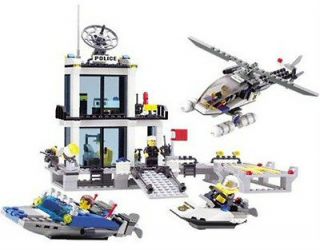 City Water Police Station  Compatible With Lego Assembly Block Toy 